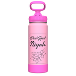 Actives Kids Glow In The Dark Water Bottle With Straw Lid - customized