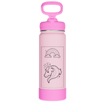 Actives Kids Glow In The Dark Water Bottle With Straw Lid - customized