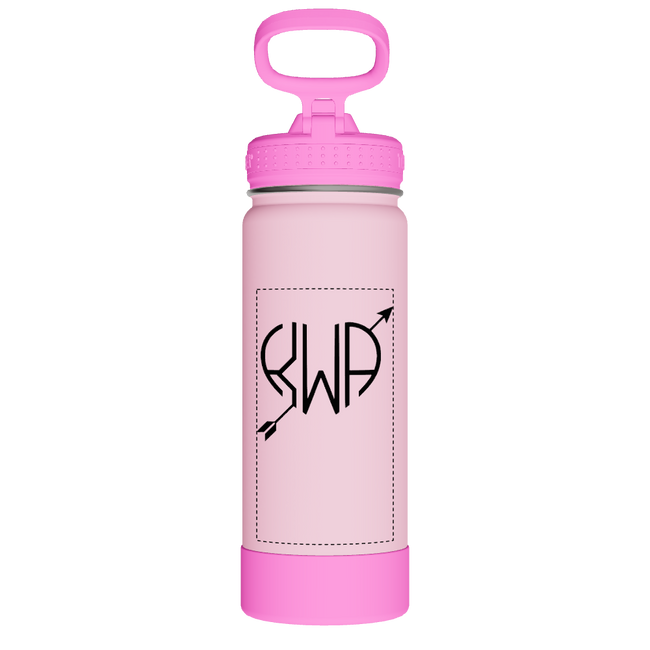 Actives Kids Glow In The Dark Water Bottle With Straw Lid - customized