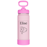 Actives Kids Glow In The Dark Water Bottle With Straw Lid - customized
