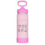 Actives Kids Glow In The Dark Water Bottle With Straw Lid - customized