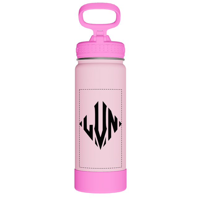 Actives Kids Glow In The Dark Water Bottle With Straw Lid - customized