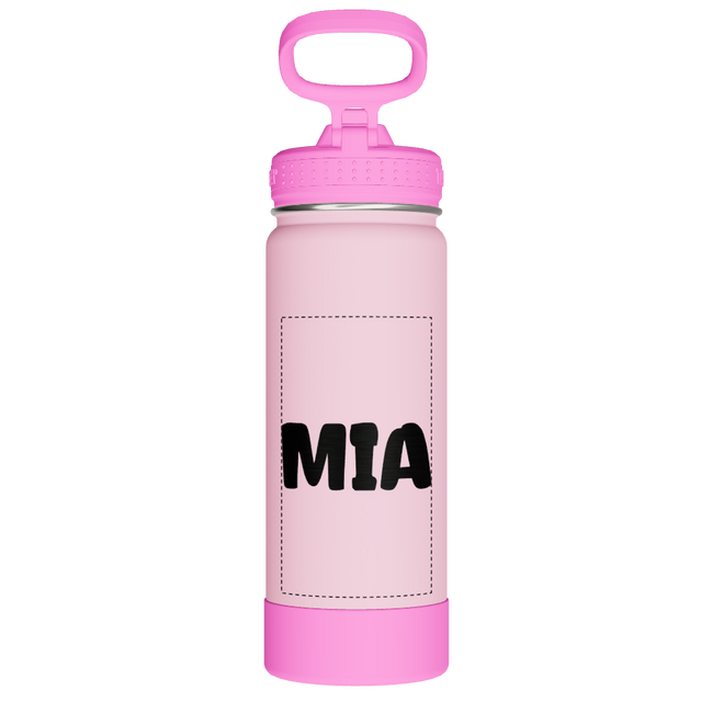 Actives Kids Glow In The Dark Water Bottle With Straw Lid - customized