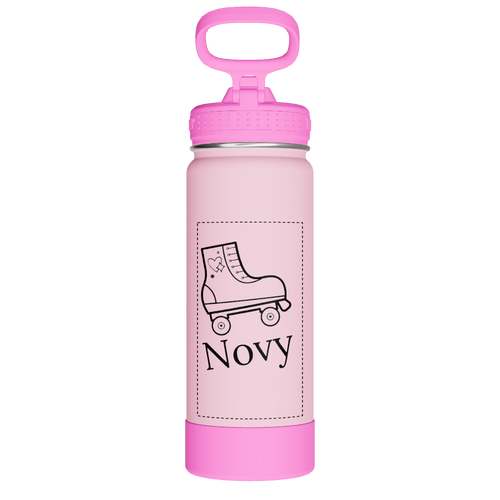 Actives Kids Glow In The Dark Water Bottle With Straw Lid - customized