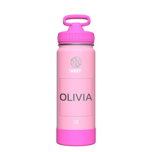 Actives Kids Glow In The Dark Water Bottle With Straw Lid - customized