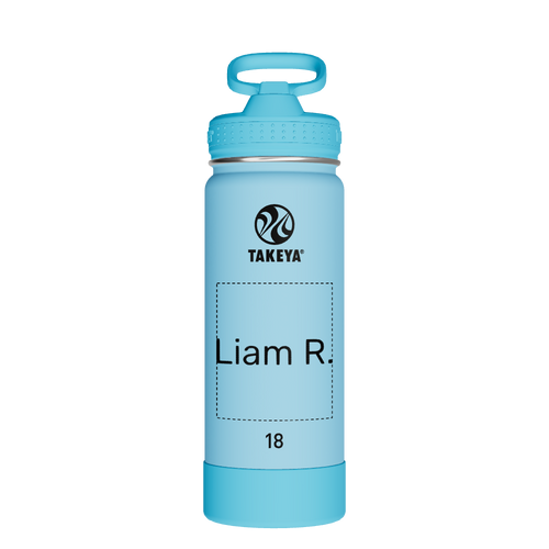 Actives Kids Glow In The Dark Water Bottle With Straw Lid - customized