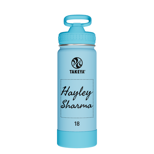 Actives Kids Glow In The Dark Water Bottle With Straw Lid - customized