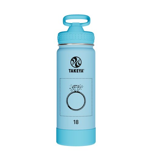 Actives Kids Glow In The Dark Water Bottle With Straw Lid - customized