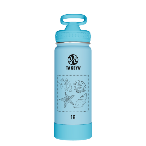 Actives Kids Glow In The Dark Water Bottle With Straw Lid - customized
