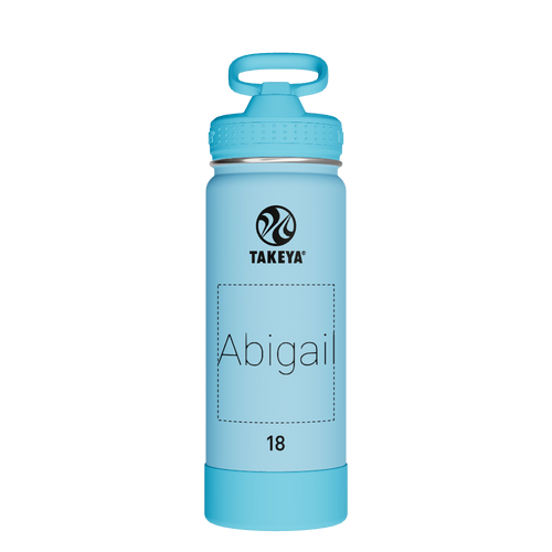 Actives Kids Glow In The Dark Water Bottle With Straw Lid - customized