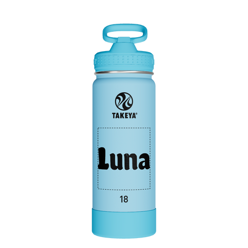 Actives Kids Glow In The Dark Water Bottle With Straw Lid - customized