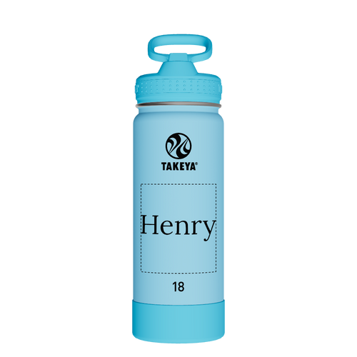 Actives Kids Glow In The Dark Water Bottle With Straw Lid - customized