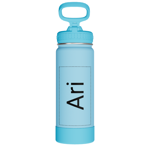Actives Kids Glow In The Dark Water Bottle With Straw Lid - customized
