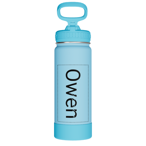 Actives Kids Glow In The Dark Water Bottle With Straw Lid - customized