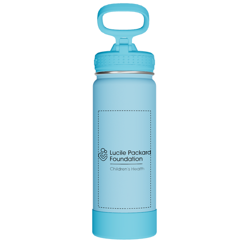 Actives Kids Glow In The Dark Water Bottle With Straw Lid - customized