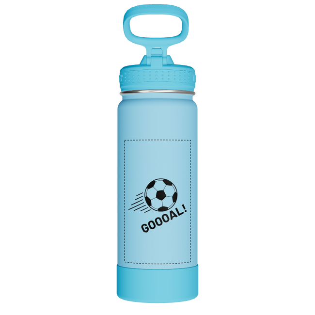 Actives Kids Glow In The Dark Water Bottle With Straw Lid - customized