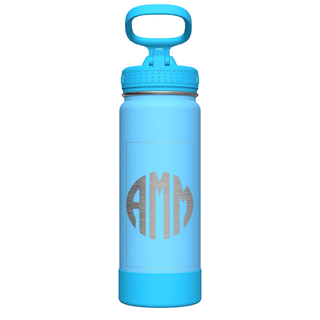 Actives Kids Glow In The Dark Water Bottle With Straw Lid - customized