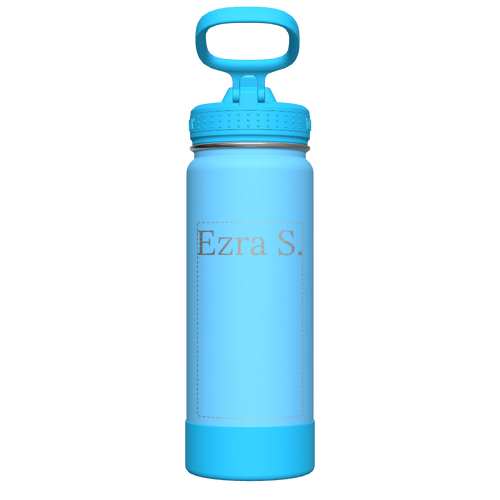Actives Kids Glow In The Dark Water Bottle With Straw Lid - customized