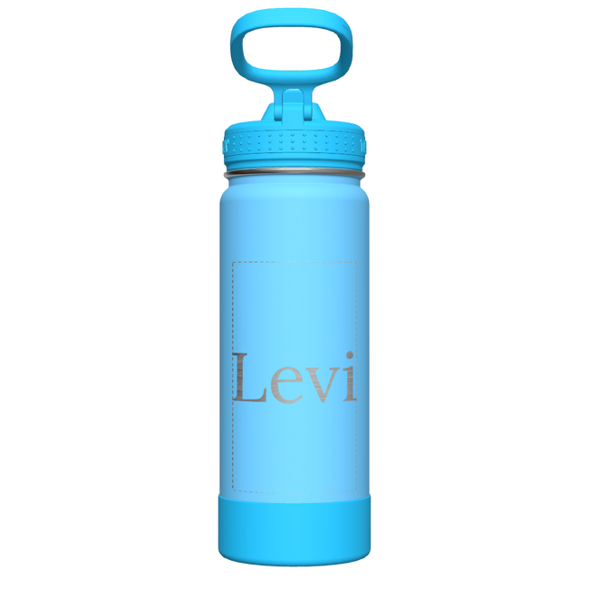 Actives Kids Glow In The Dark Water Bottle With Straw Lid - customized