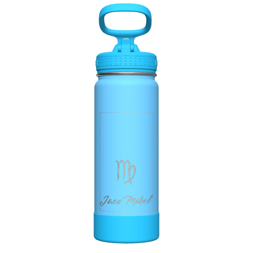 Actives Kids Glow In The Dark Water Bottle With Straw Lid - customized