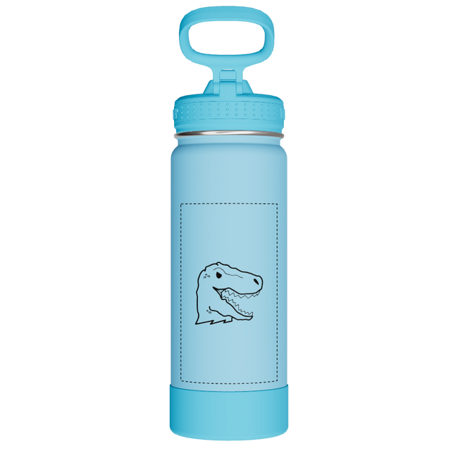 Actives Kids Glow In The Dark Water Bottle With Straw Lid - customized