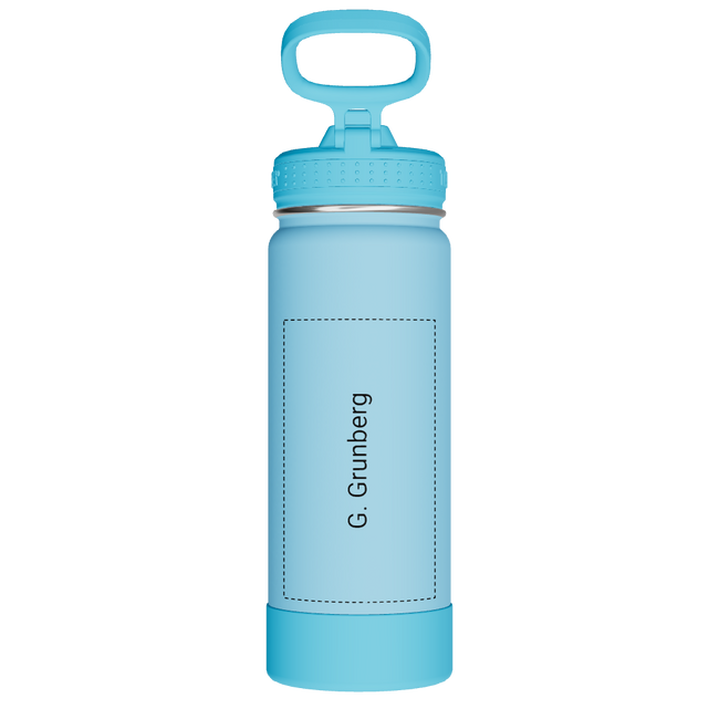 Actives Kids Glow In The Dark Water Bottle With Straw Lid - customized