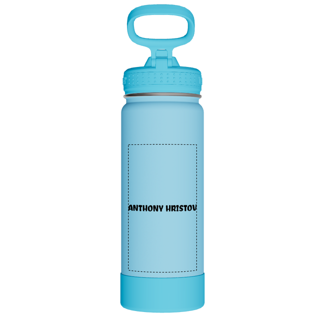 Actives Kids Glow In The Dark Water Bottle With Straw Lid - customized