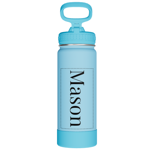 Actives Kids Glow In The Dark Water Bottle With Straw Lid - customized