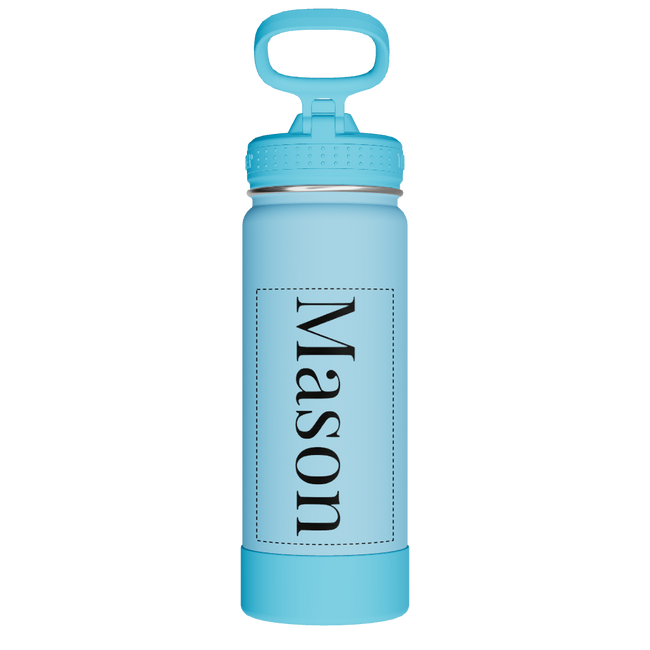 Actives Kids Glow In The Dark Water Bottle With Straw Lid - customized