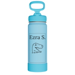 Actives Kids Glow In The Dark Water Bottle With Straw Lid - customized