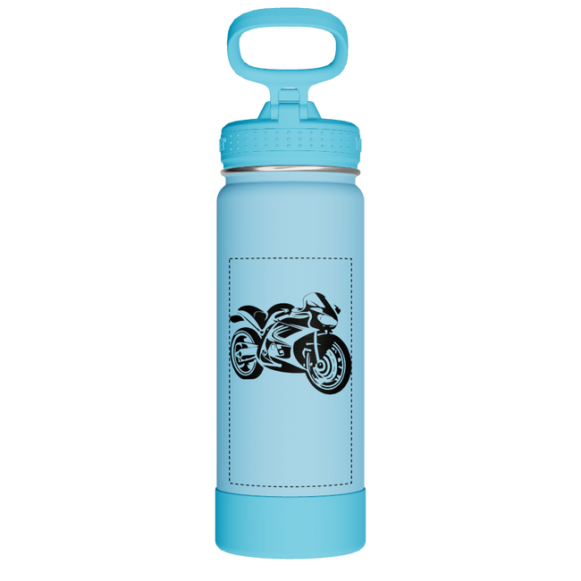 Actives Kids Glow In The Dark Water Bottle With Straw Lid - customized