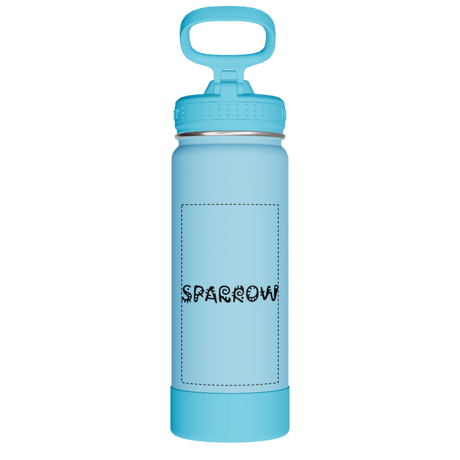 Actives Kids Glow In The Dark Water Bottle With Straw Lid - customized