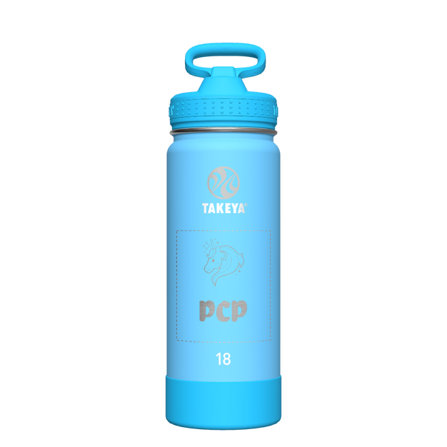 Actives Kids Glow In The Dark Water Bottle With Straw Lid - customized