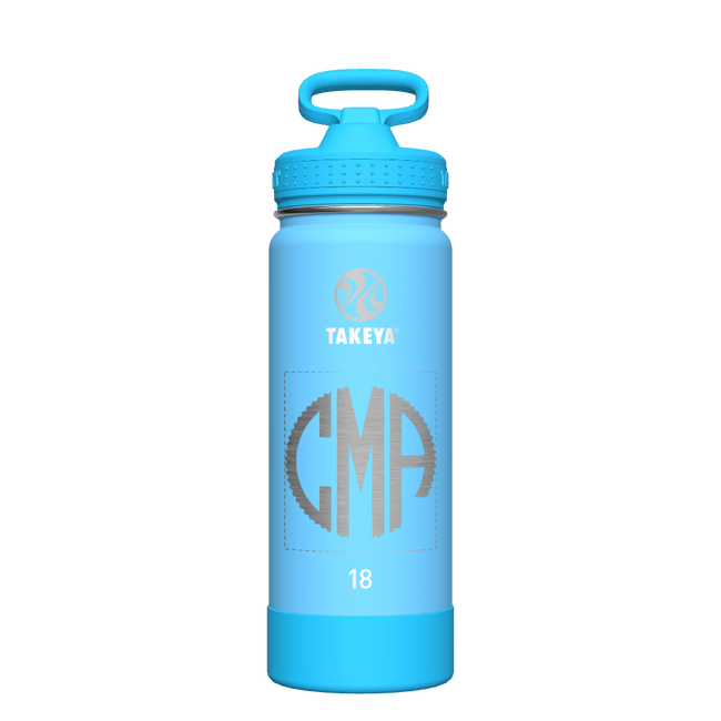 Actives Kids Glow In The Dark Water Bottle With Straw Lid - customized