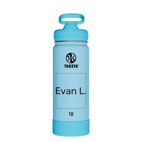 Actives Kids Glow In The Dark Water Bottle With Straw Lid - customized