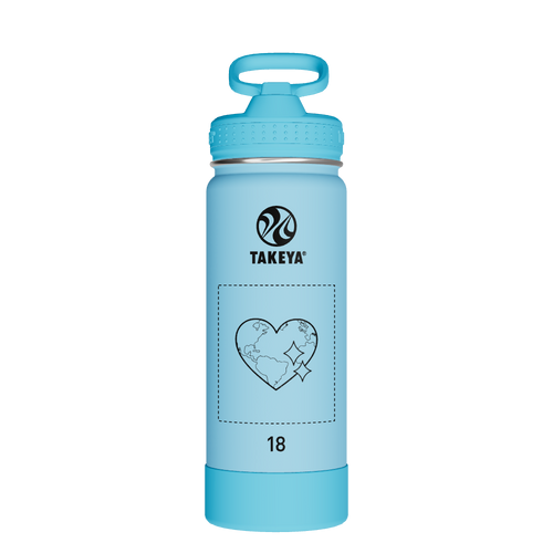 Actives Kids Glow In The Dark Water Bottle With Straw Lid - customized