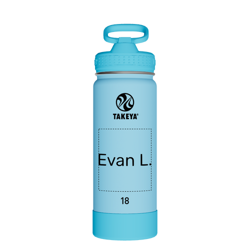 Actives Kids Glow In The Dark Water Bottle With Straw Lid - customized