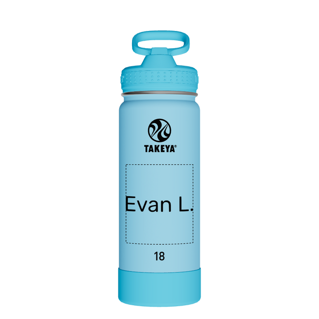 Actives Kids Glow In The Dark Water Bottle With Straw Lid - customized