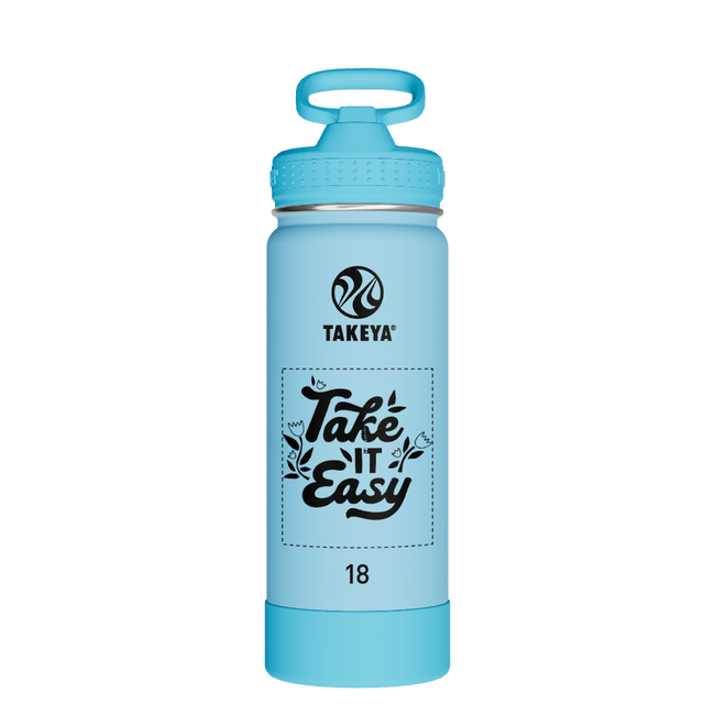 Actives Kids Glow In The Dark Water Bottle With Straw Lid - customized