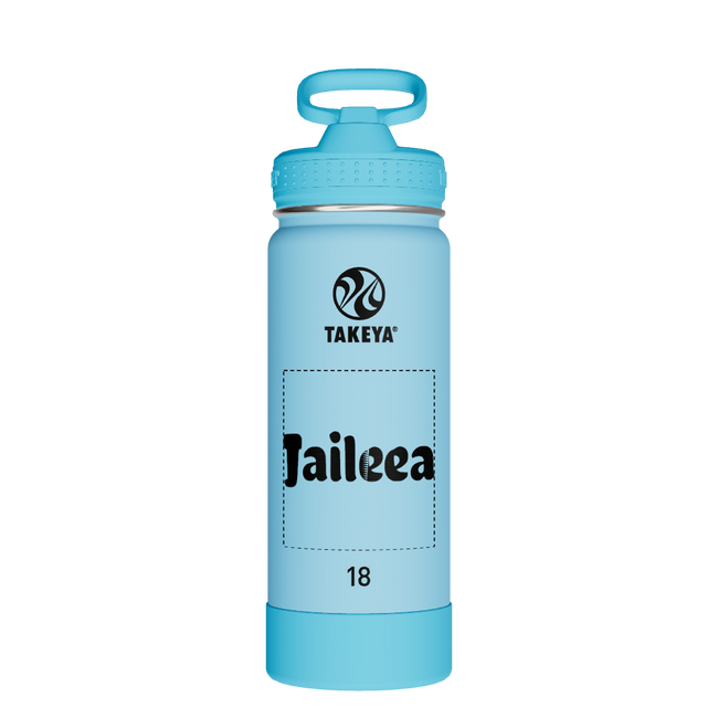 Actives Kids Glow In The Dark Water Bottle With Straw Lid - customized