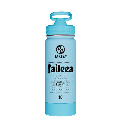 Actives Kids Glow In The Dark Water Bottle With Straw Lid - customized