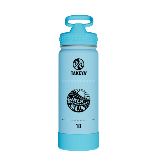 Actives Kids Glow In The Dark Water Bottle With Straw Lid - customized
