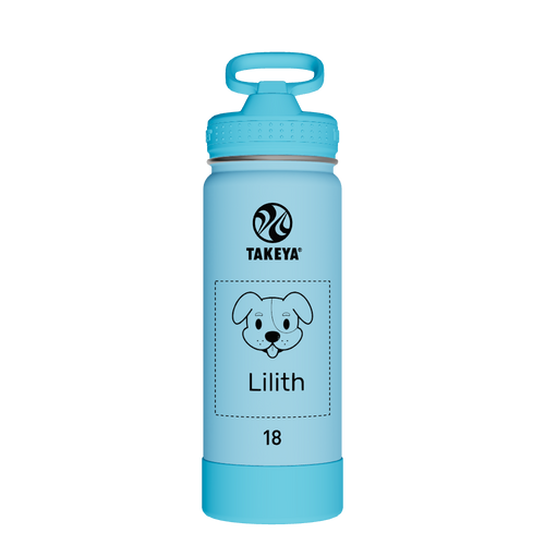 Actives Kids Glow In The Dark Water Bottle With Straw Lid - customized