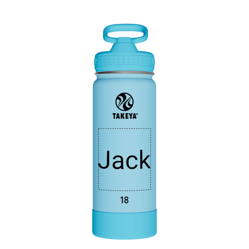 Actives Kids Glow In The Dark Water Bottle With Straw Lid - customized
