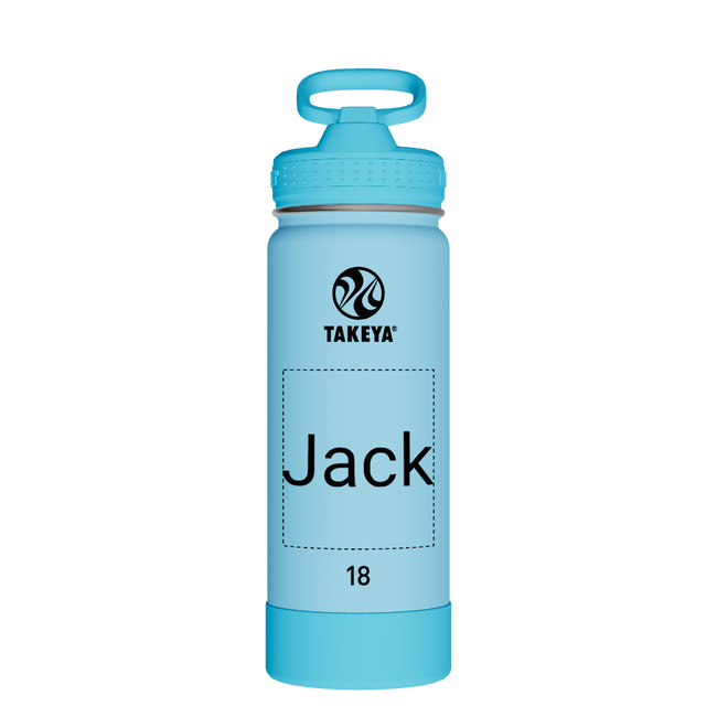 Actives Kids Glow In The Dark Water Bottle With Straw Lid - customized