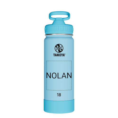 Actives Kids Glow In The Dark Water Bottle With Straw Lid - customized