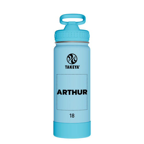 Actives Kids Glow In The Dark Water Bottle With Straw Lid - customized