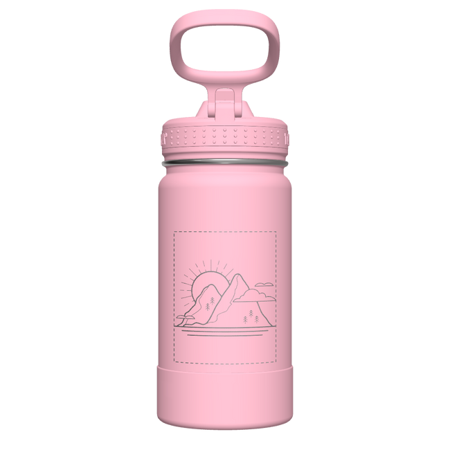 Actives Kids Water Bottle With Straw Lid - customized
