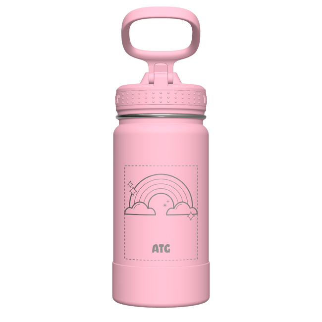 Actives Kids Water Bottle With Straw Lid - customized