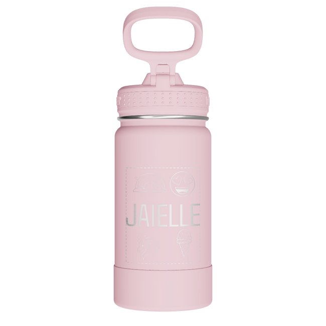 Actives Kids Water Bottle With Straw Lid - customized